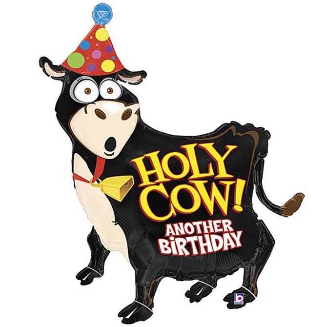 Holy Cow Another Birthday Foil Balloon, 42"