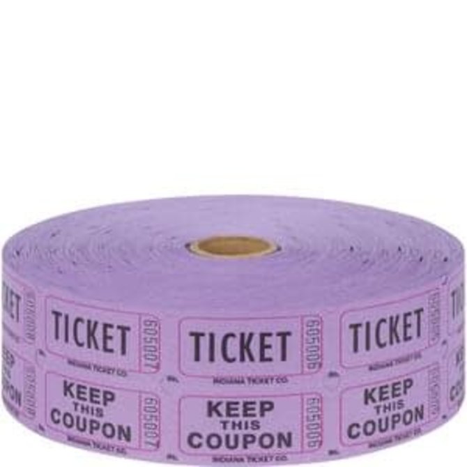 Purple Double Ticket Roll - 2000ct