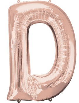 16" Letter D- Rose Gold