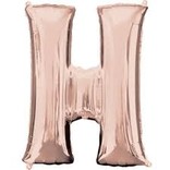 16" Letter H- Rose Gold