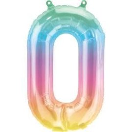 16" Number 0 - Rainbow