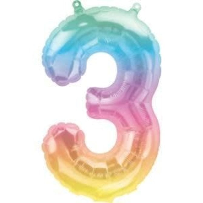 16" Number 3 - Rainbow