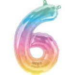 16" Number 6 - Rainbow