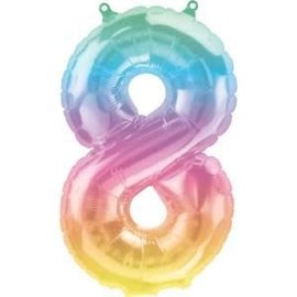 16" Number 8 - Rainbow