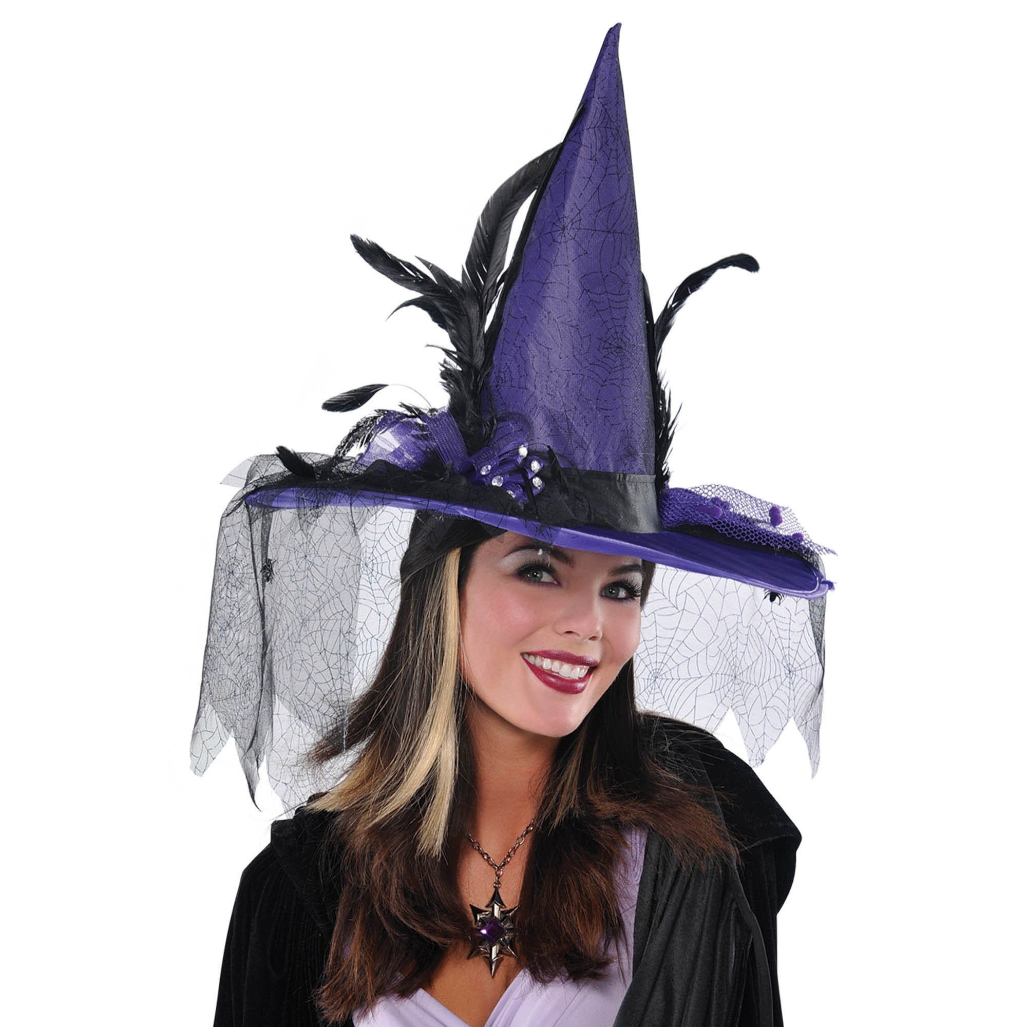 Deluxe Purple Witch Hat