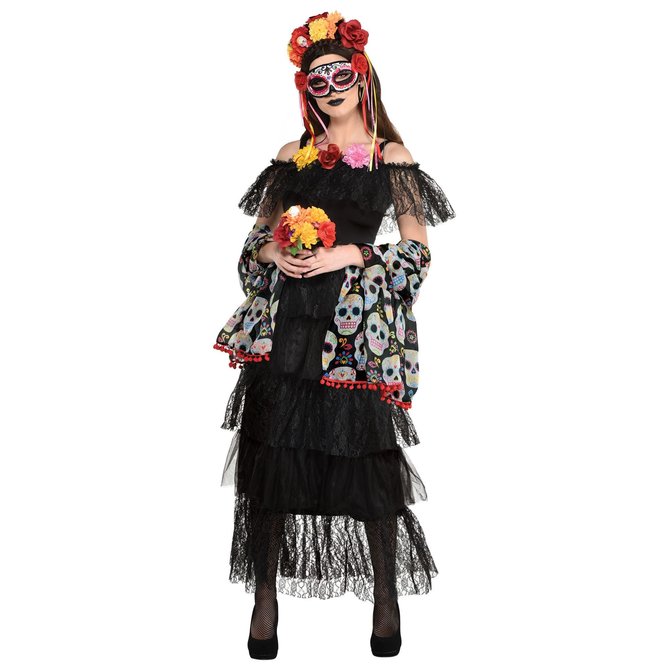 Day Of The Dead Shawl - Adult Standard