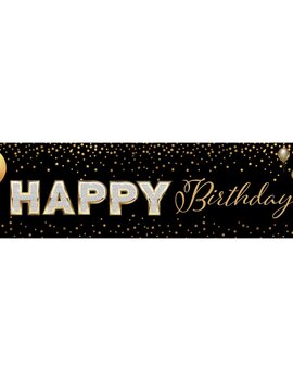 Cheers to a Happy Birthday Banner, 4 x 1