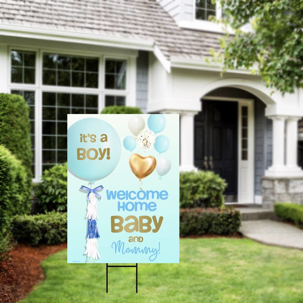 It's a Boy Balloon Yard Sign