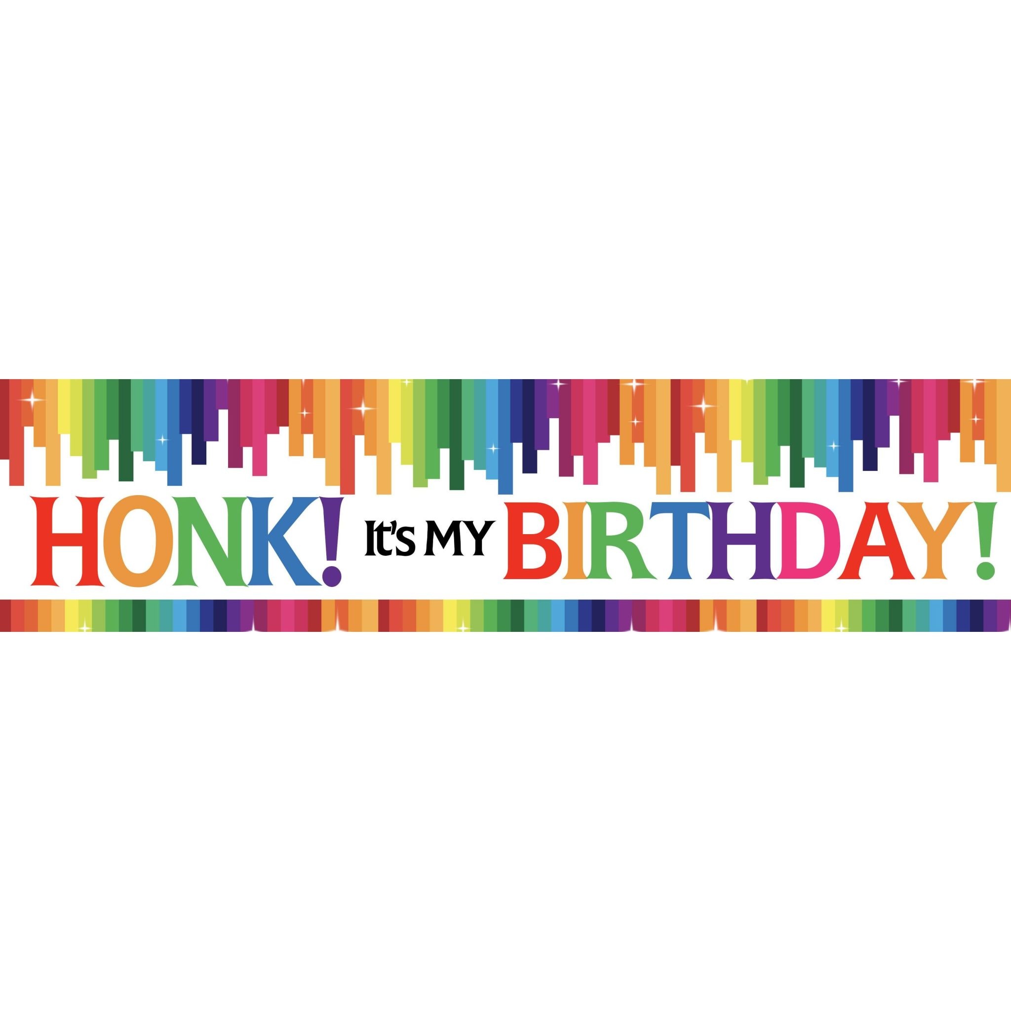 Rainbow Birthday Banner, 4 x 1