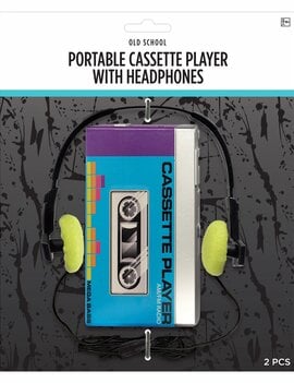 Portable Cassette Player w/ Headphones
