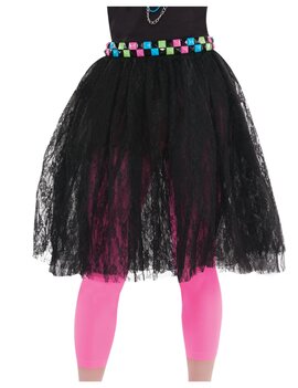 80’s Black Lace Skirt- Adult Standard