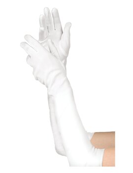 Long White Gloves