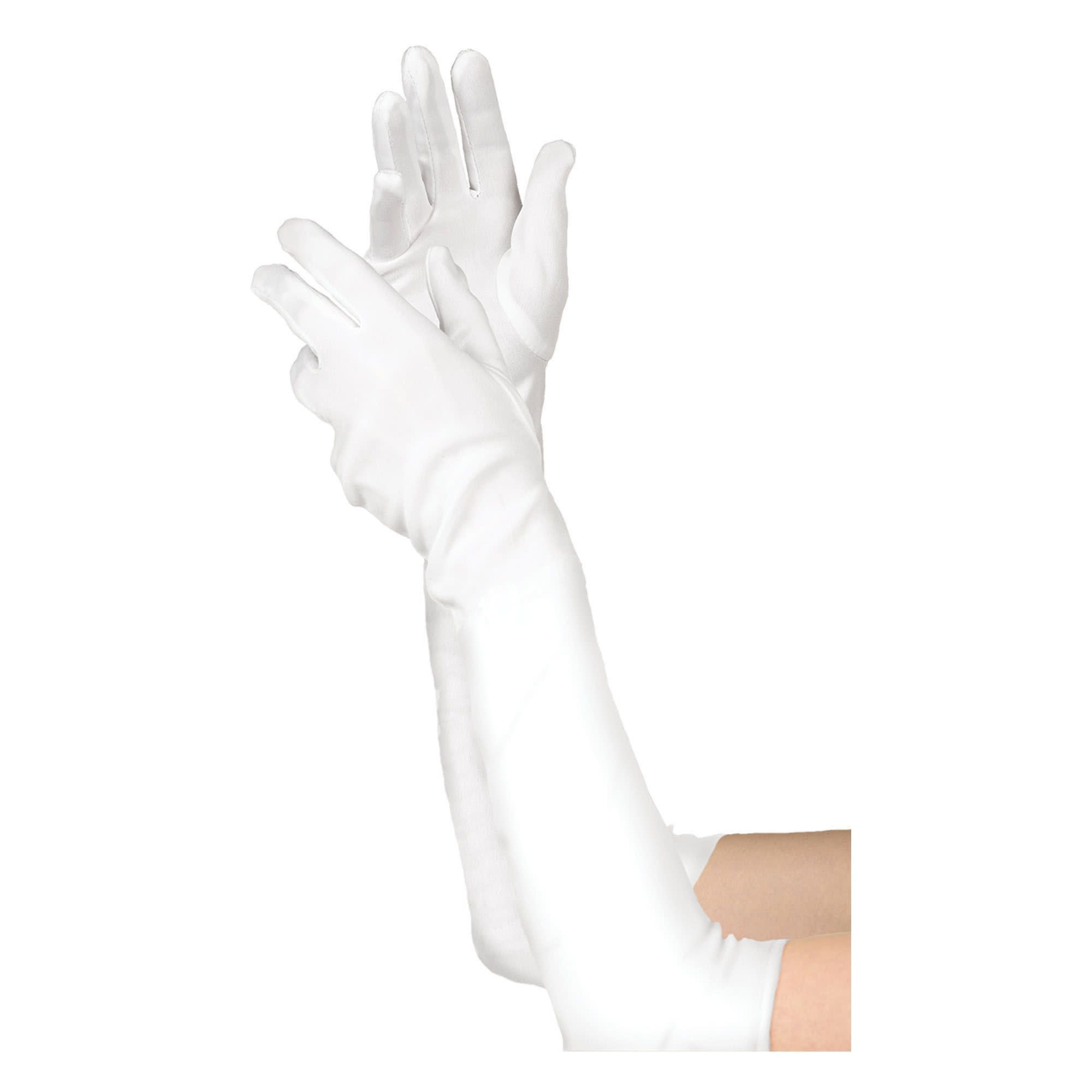 Long White Gloves