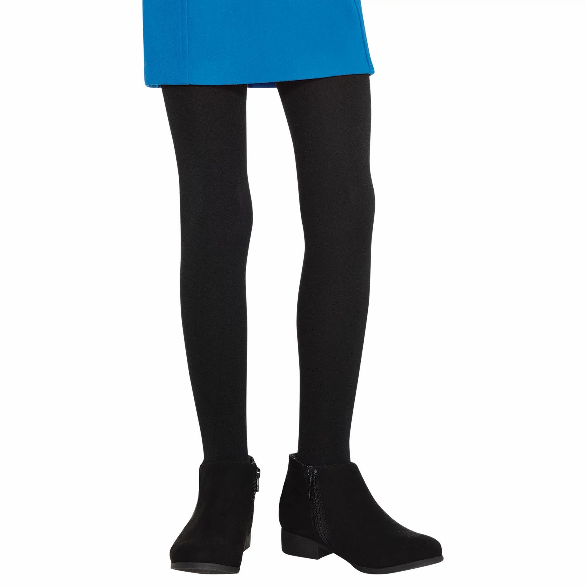 Black Fleece Lined Tights - Child
