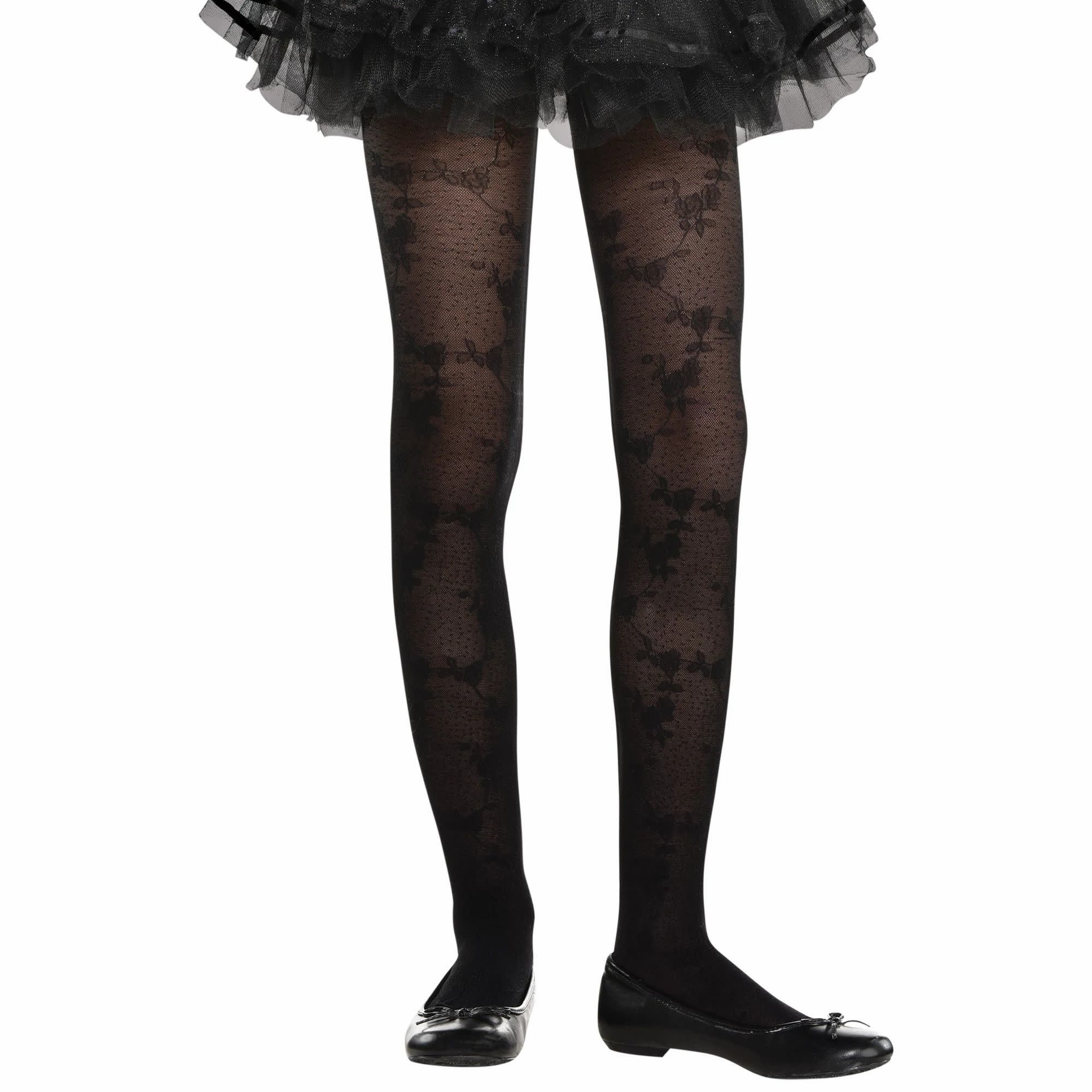 Black Lace Tights - Child