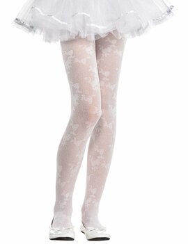 White Lace Tights - Child