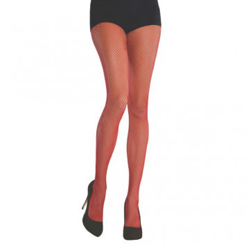 Red Fishnet Stockings - Adult