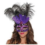 Purple Temptation Feather Mask