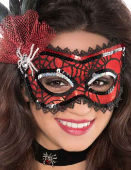 *Spider Web Feather Mask