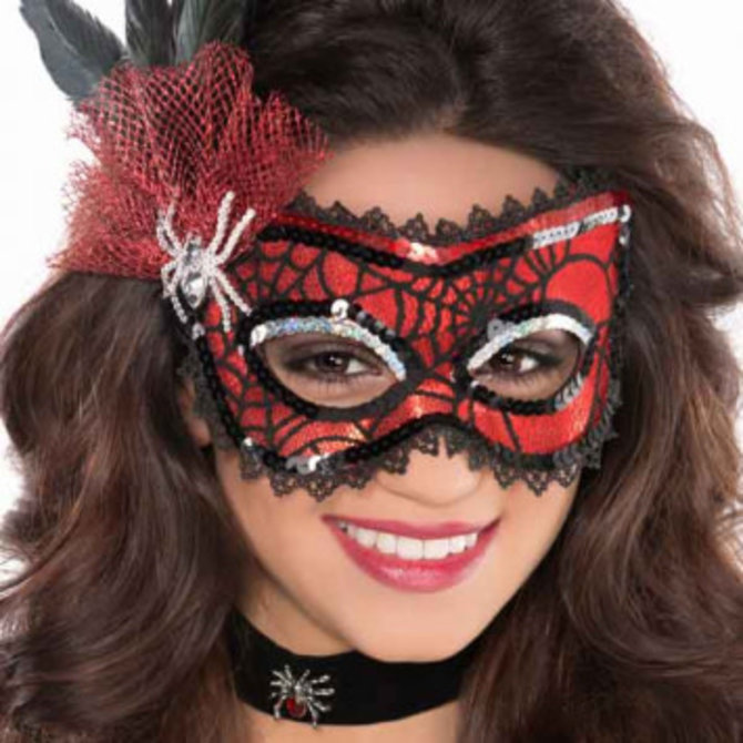 *Spider Web Feather Mask