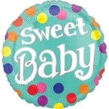 18" Sweet Baby Dots Foil Balloon