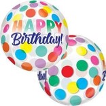 Birthday Big Dots Clear Orbz -16"