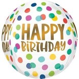 Happy Birthday Dots Orbz - 16"