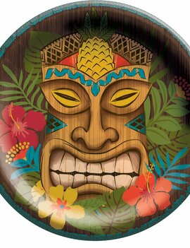 Vintage Tiki 8 1/2" Plates, 50ct