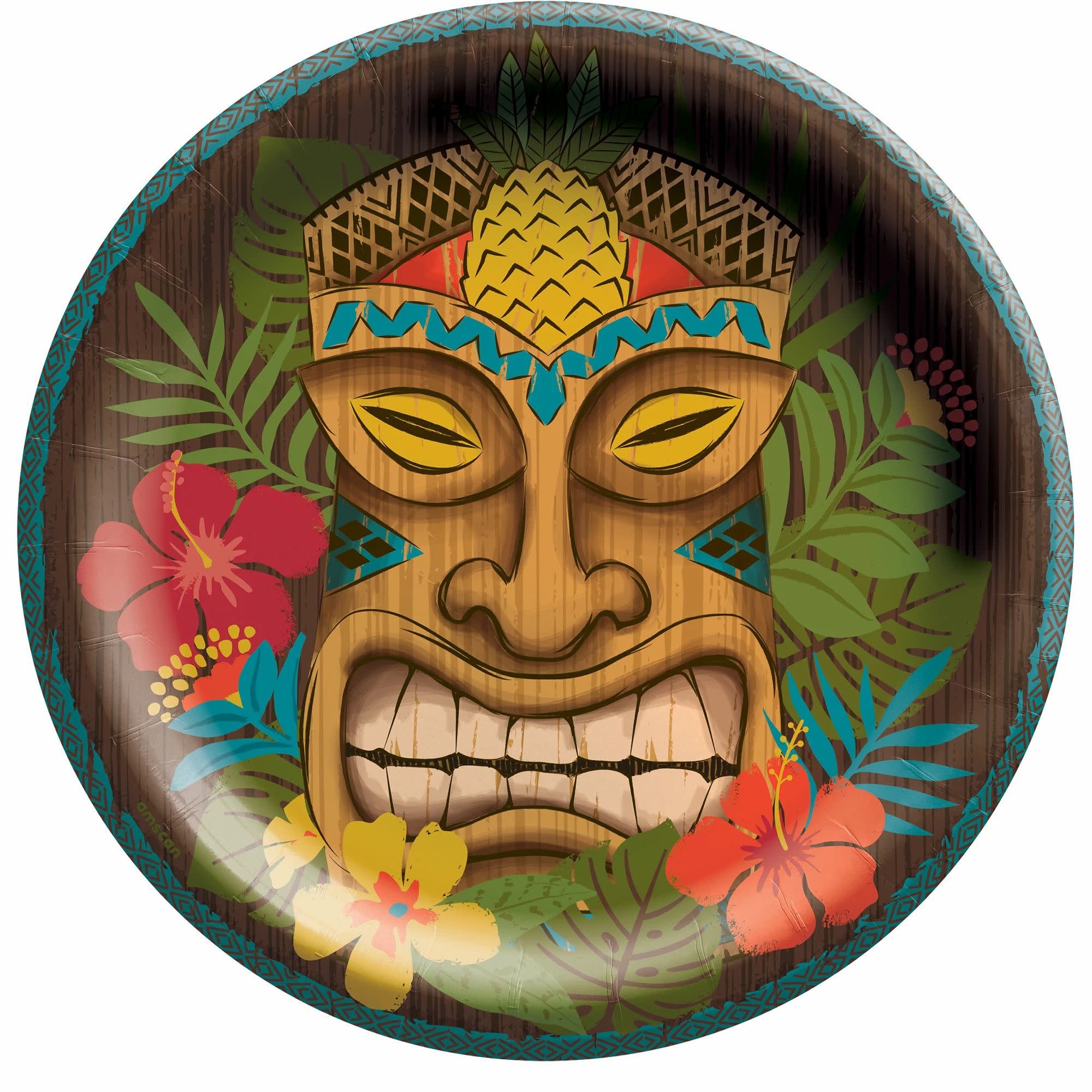 Vintage Tiki 8 1/2" Plates, 50ct