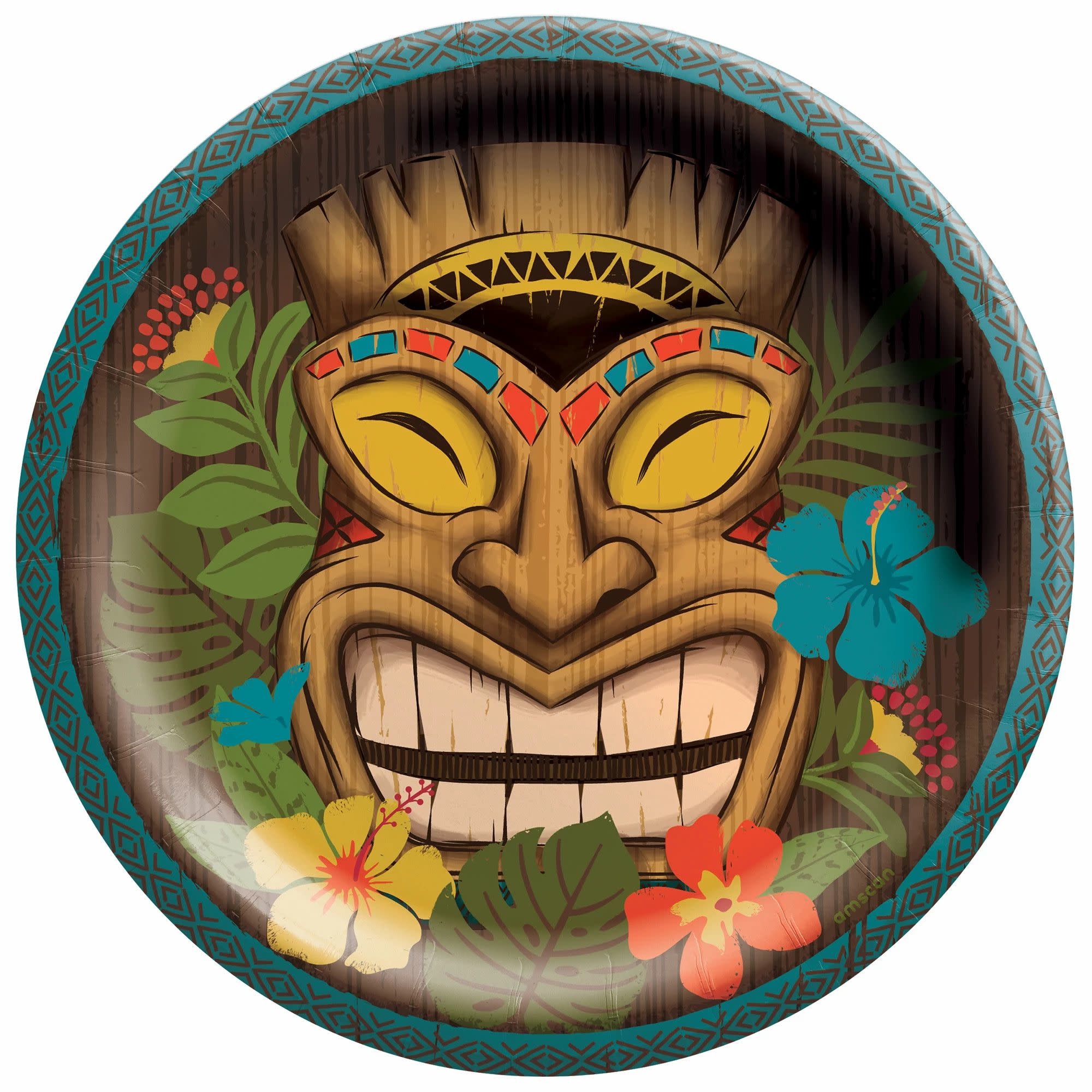 Vintage Tiki 6 3/4" Plates, 50ct