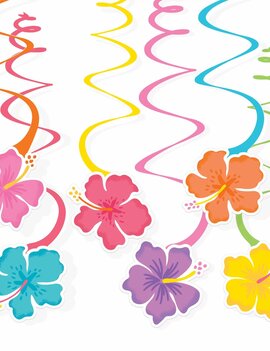 Summer Hibiscus Value Pack Swirl Decoration
