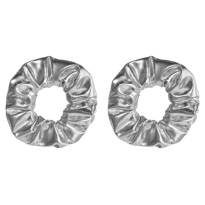 Silver Scrunchies - 2ct