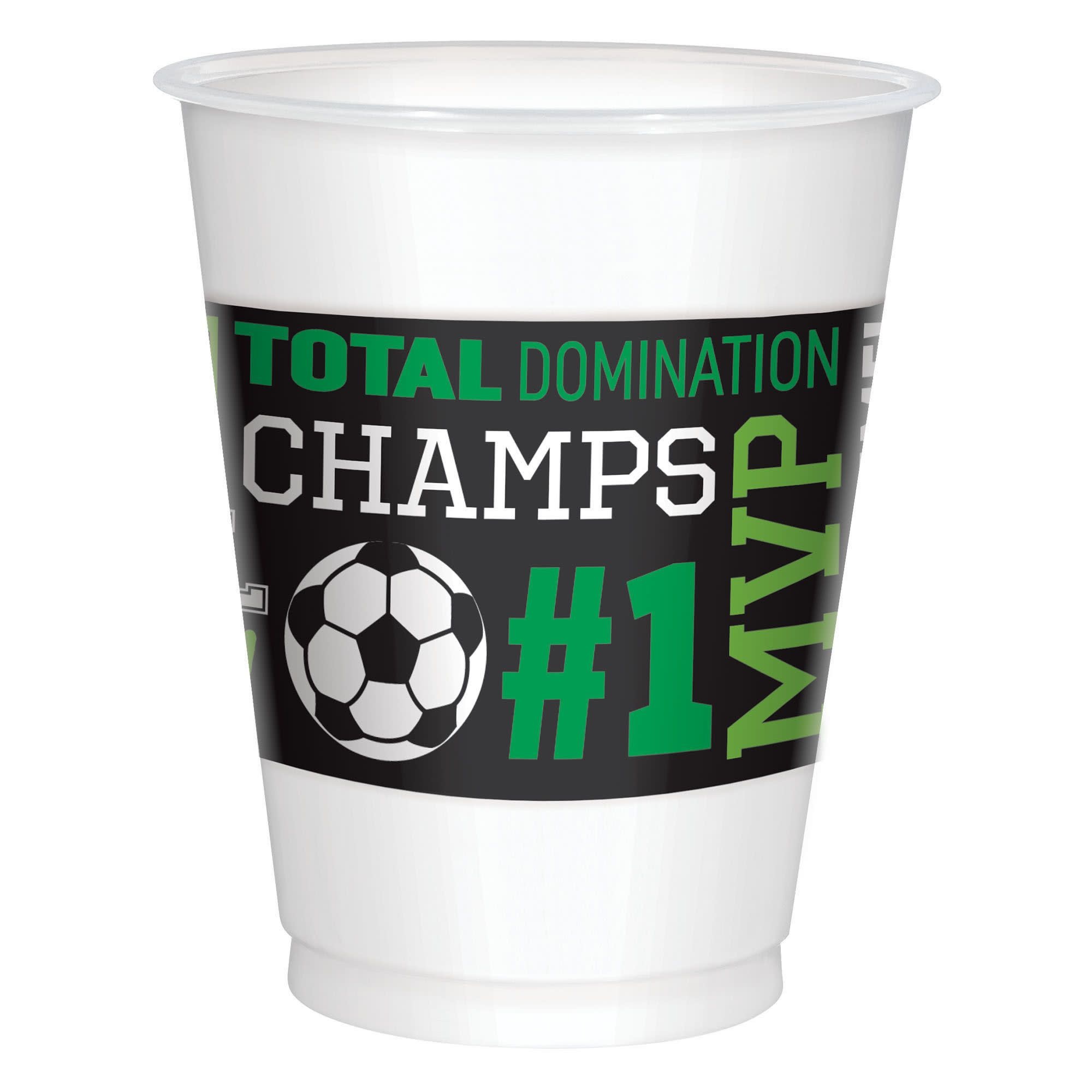 Goal Getter Plastic Cups, 16 oz. -8ct