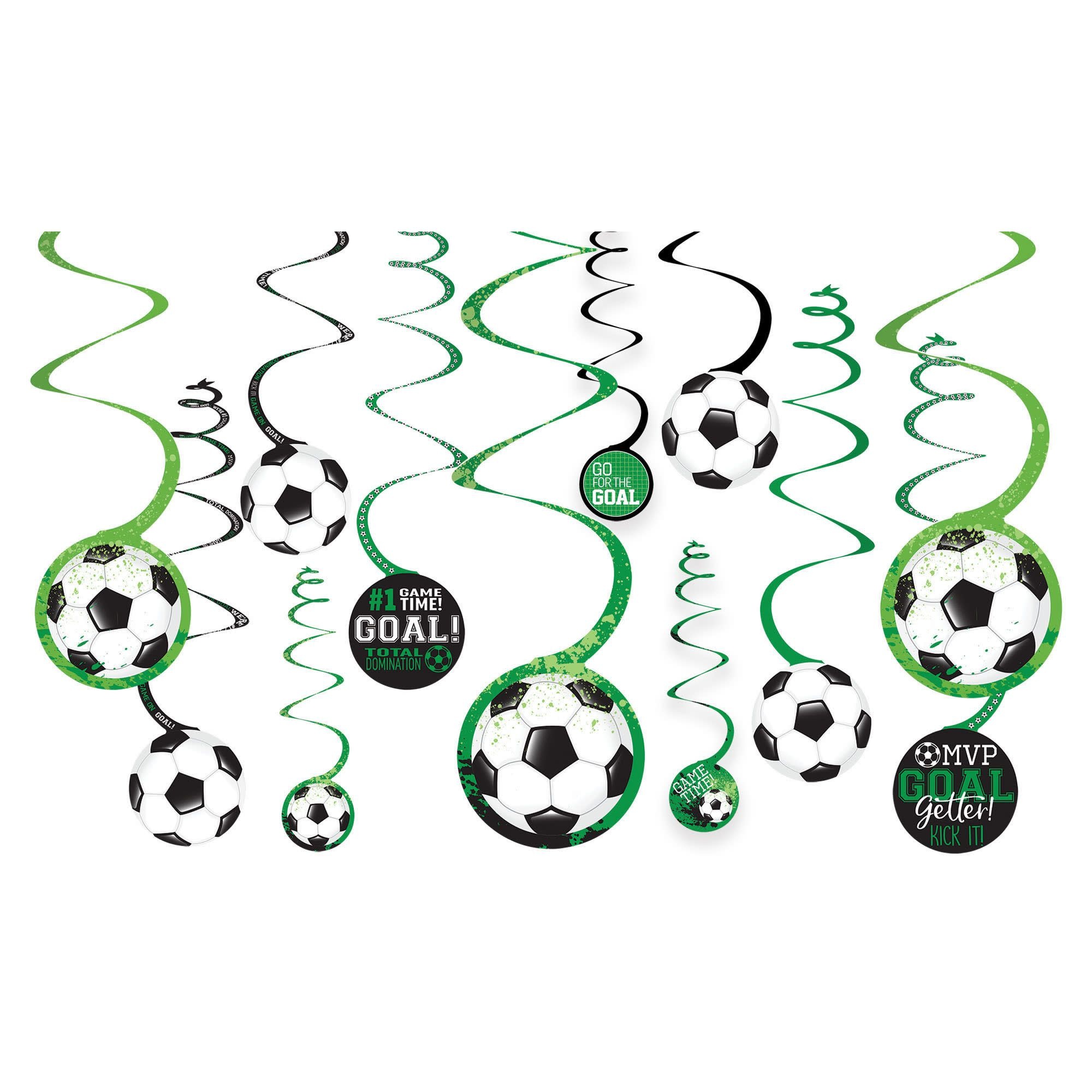 Goal Getter Value Pack Spiral Decorations - 12ct