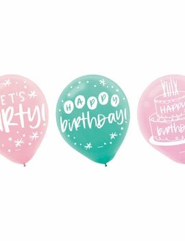 Happy Cake Day Latex Balloons -15ct