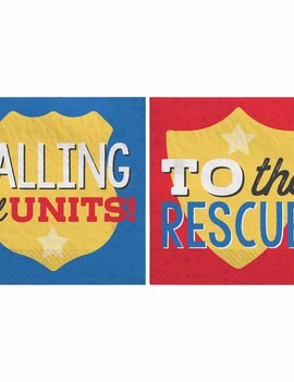 First Responders Beverage Napkins -16ct