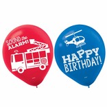 First Responders Latex Balloons -6ct