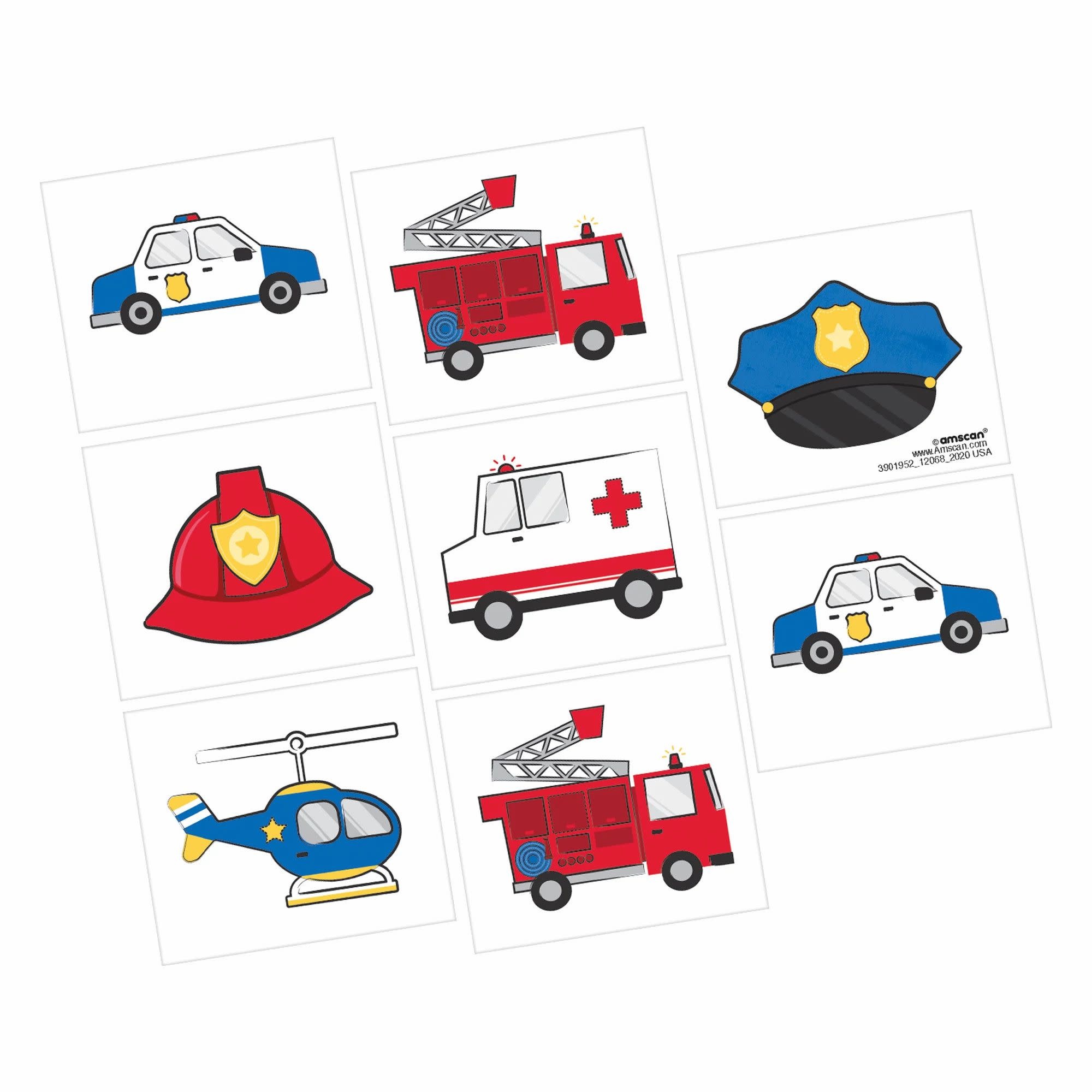 First Responders Tattoos -8ct