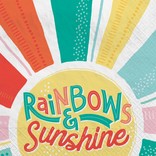 Retro Rainbow Luncheon Napkins -16ct