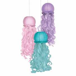 Shimmering Mermaids Jellyfish Lanterns -3ct
