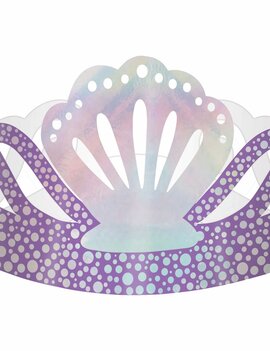 Shimmering Mermaids Foil Paper Crowns -8ct