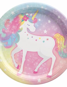 Enchanted Unicorn 9" Round Plates -8ct