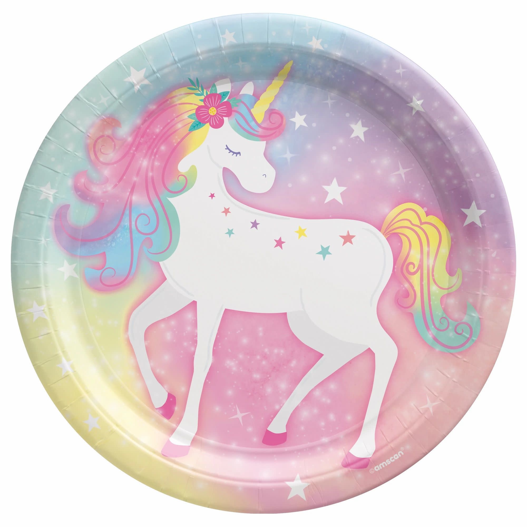 Enchanted Unicorn 9" Round Plates -8ct
