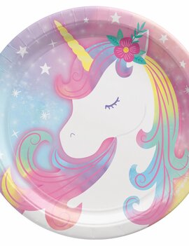 Enchanted Unicorn 7" Round Plates -8ct