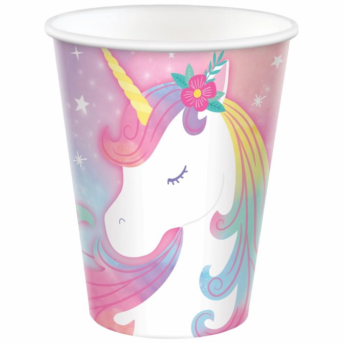 Enchanted Unicorn Cups, 9 oz. -8ct