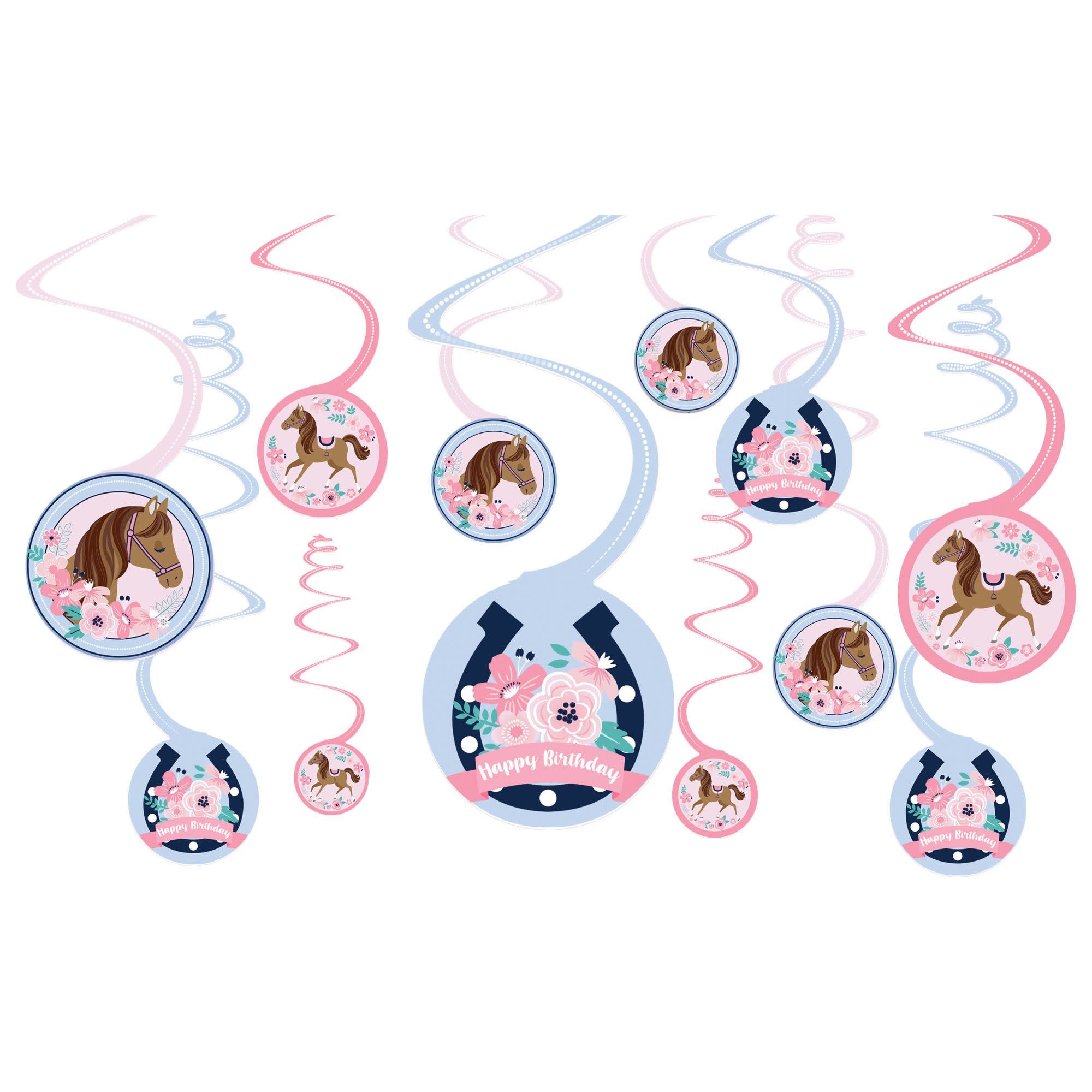 Saddle Up Spiral Decorations Value Pack -12ct