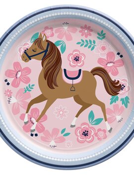 Saddle Up 7" Round Plate -8ct