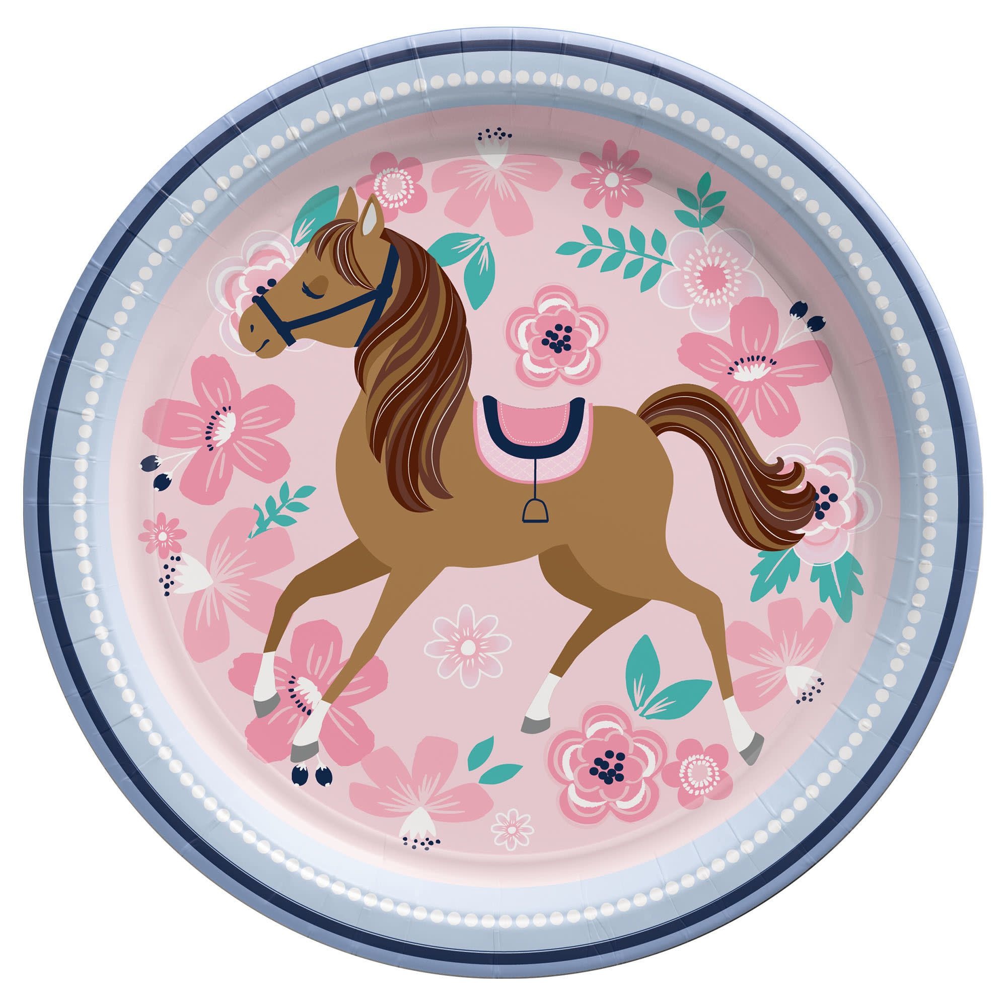 Saddle Up 7" Round Plate -8ct