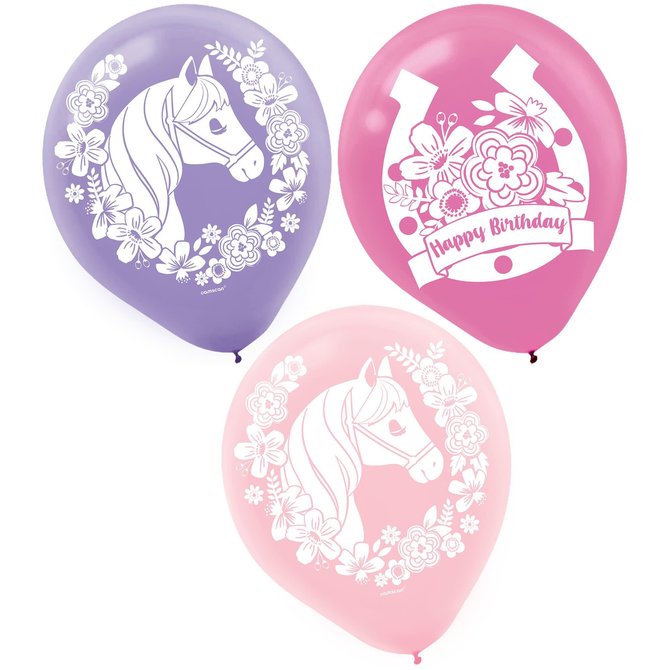 Saddle Up Latex Balloons -6ct