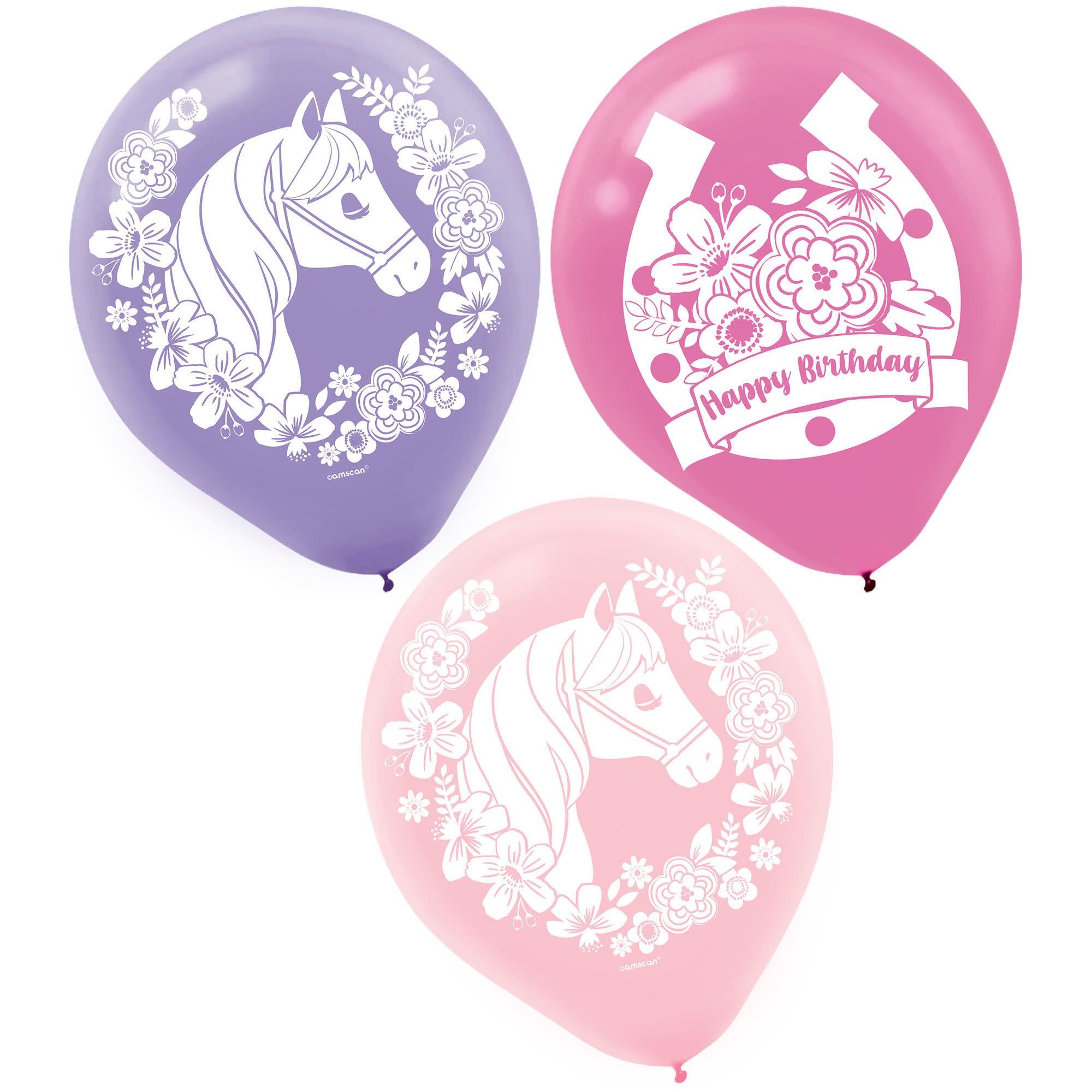 Saddle Up Latex Balloons -6ct